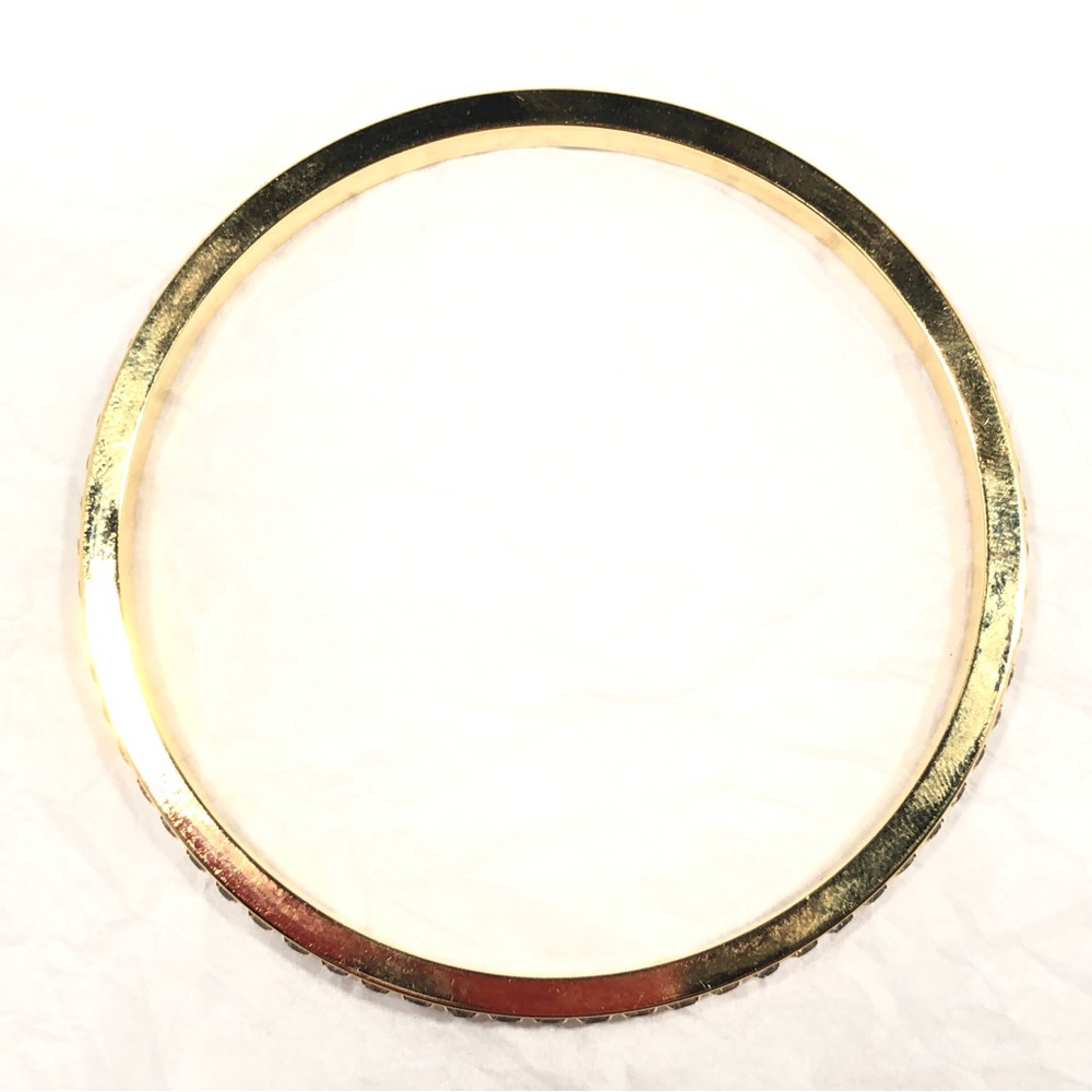 BRACELET - GOLD-TONE CIRCLE with 69 RHINESTONES. - Picture 4 of 6